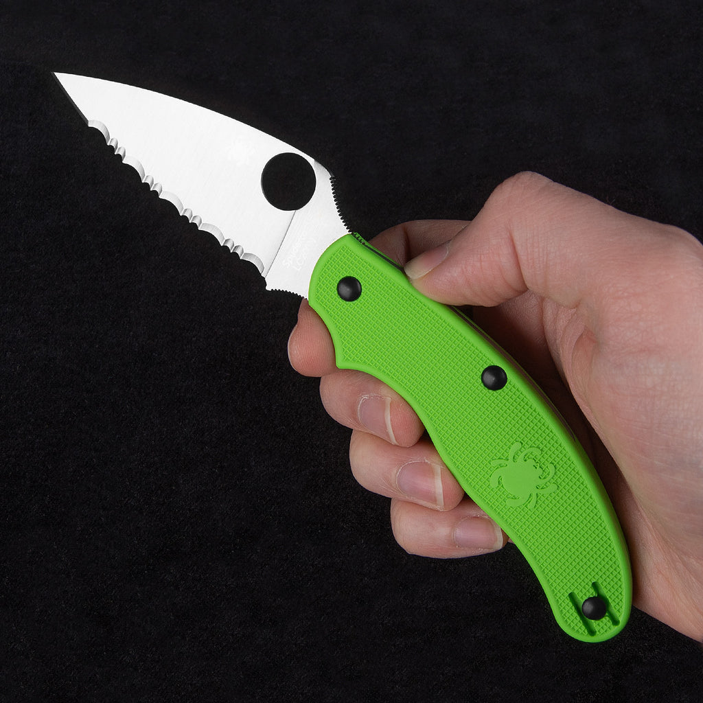 Spyderco UK Penknife Salt Green Spyderedge Folding Knife
